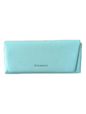 Tiffany & Co.  Pebbled Leather Sunglasses Case + Cleaning Cloth